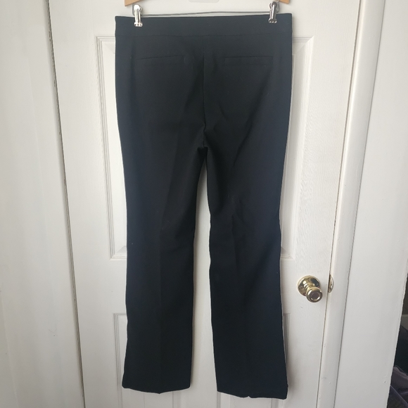 Loft Black with White Stripe Dress Marisa Trouser Pants - Picture 4 of 10